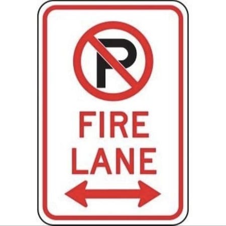Accuform NO PARKING SIGNS 18 in x 12 in ENGINEER FRP130RA